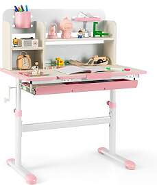 COSTWAY Kinderschreibtisch höhenverstellbar,