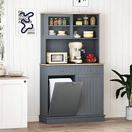 COSTWAY Küchenschrank, für 45 L Mülleimer,