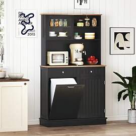 COSTWAY Küchenschrank, für 45 L Mülleimer,