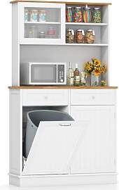 COSTWAY Küchenschrank, für 45 L Mülleimer,