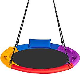 COSTWAY Nestschaukel mit Kissen & Griffe,