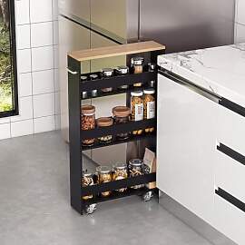 COSTWAY Nischenwagen 13cm breit, Nischenregal