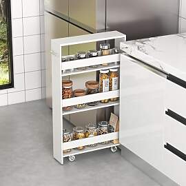 COSTWAY Nischenwagen 13cm breit, Nischenregal