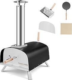 COSTWAY Pizzaofen Outdoor, tragbarer Pizza