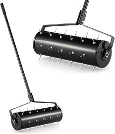 COSTWAY Rasenlüfter Walze manuell, 53 x 130 cm,