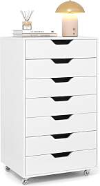 COSTWAY Rollcontainer mit 7 Schubladen, mobiler