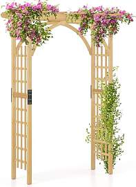 COSTWAY Rosenbogen Holz, Gartenbogen für