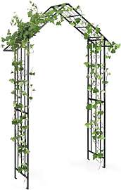 COSTWAY Rosenbogen Metall, Gartenbogen für