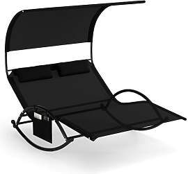 COSTWAY Sonnenliege für 2 Personen, Doppelliege