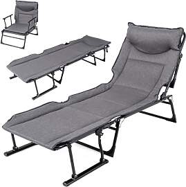 COSTWAY Sonnenliege klappbar, 3 in 1 Gartenliege