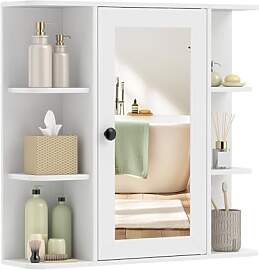 COSTWAY Spiegelschrank Bad, Badezimmerschrank mit