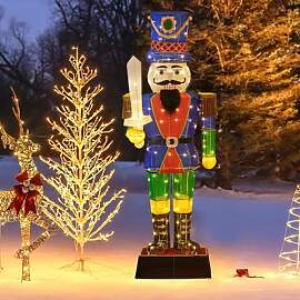 COSTWAY Weihnachten Nussknacker Figur groß, 184