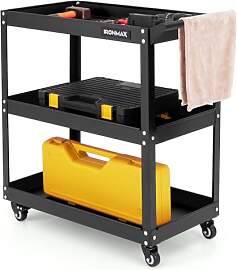 COSTWAY Werkstatt-Rollwagen 3 Etagen,