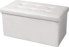 COSYLAND Sitzbank mit Stauraum Weiß - 76 x 38 x