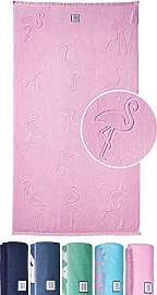 Cottera® Strandhandtuch Flamingo, Strandtuch -