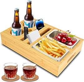Couchbar Snackbox Grau Mit Snackschalen Aus