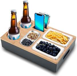 Couchbar Snackbox Grau Mit Snackschalen Aus