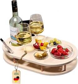 Couchbar Weinbar in Weiß mit 4 Glasschalen |