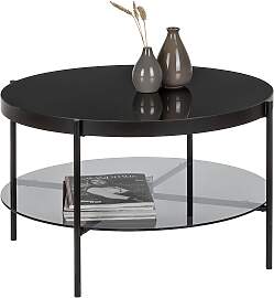 Couchtisch Aiko in Schwarz Rund