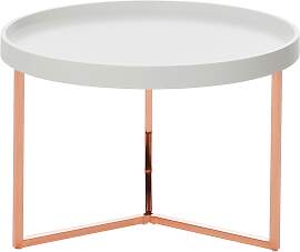 Couchtisch Ø ca. 58,5 cm Weiß