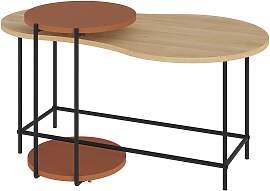 Couchtisch Cuddle ca. 102x47x58 cm Eiche/Cotta