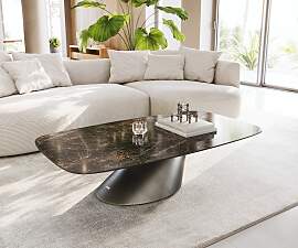 Couchtisch Edge Boot 140x80 cm Keramik Emperador