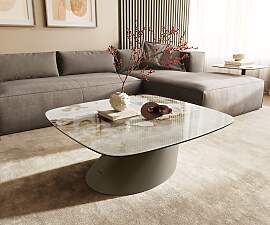 Couchtisch Edge Boot 90x90 cm Keramik Minas
