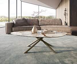 Couchtisch Edge Organisch 140x76 cm Keramik Minas