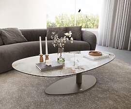 Couchtisch Edge Oval 140x75 cm Keramik Minas