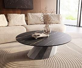 Couchtisch Edge Rund 100x100 cm Keramik Laminam®