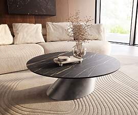 Couchtisch Edge Rund 100x100 cm Keramik Laminam®