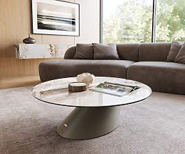 Couchtisch Edge Rund 100x100 cm Keramik Minas