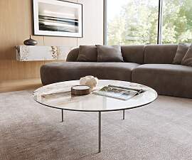 Couchtisch Edge Rund 100x100 cm Keramik Minas