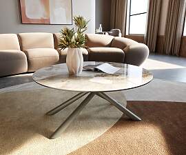 Couchtisch Edge Rund 90x90 cm Keramik Minas