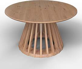 Couchtisch Ennio Eichefarben MDF rund