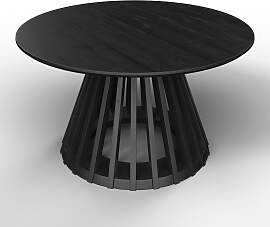 Couchtisch Ennio Schwarz MDF rund