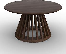 Couchtisch Ennio Walnussfarben MDF rund