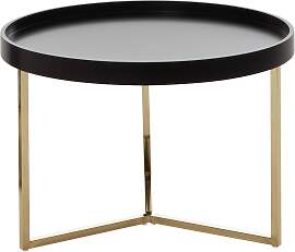 Couchtisch Eva Ø ca. 58,5 cm Schwarz