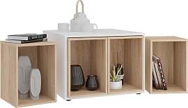 Couchtisch FMD "Joker 1", weiß (weiß,