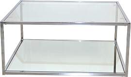 Couchtisch, grau (chromfarben, chromfarben,