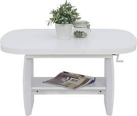 Couchtisch HELA, weiß, B:90cm H:52cm T:68cm,