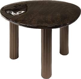 Couchtisch Klidun Glas und Aluminium, modern