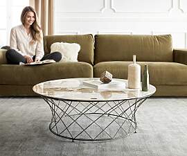 Couchtisch Lassina 100x100 cm Keramik Minas