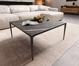 Couchtisch Levente 85x85 cm Keramik Laminam® Noir 