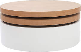 Couchtisch mit drehbaren Tischplatten und