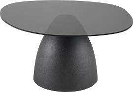 Couchtisch Murphy Schwarz Metall getöntes Glas