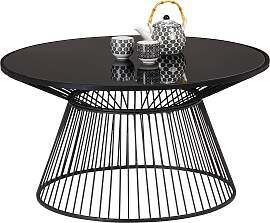 Couchtisch Raven in Schwarz Rund