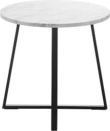 Couchtisch Silvia Weiß/Marmoroptik Rund