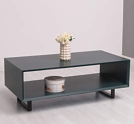 Couchtisch Skandi mit schwarzen Metallfüßen