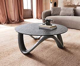 Couchtisch Tanju 90x90 cm Metallic Silber mit